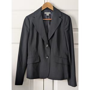 Ann Taylor Black Two Button Wool Blazer